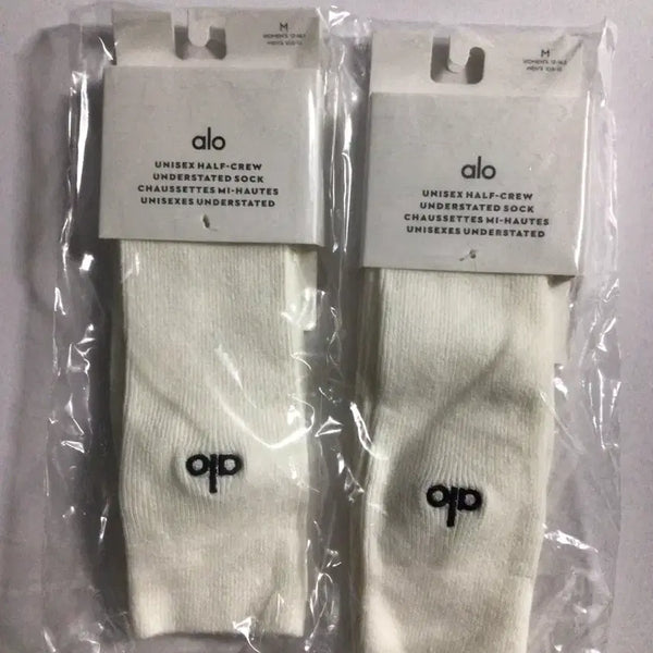 [BUNJANG] Alo Yoga Socks Set White / 알로 요가 양말 화이트 2개 세트