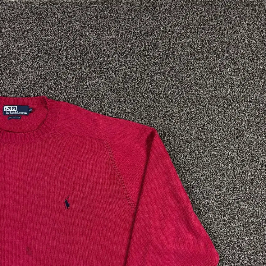 [BUNJANG] Polo Ralph Lauren Red Pony Knit Sweater / 폴로 랄프로렌 포니 레드 니트