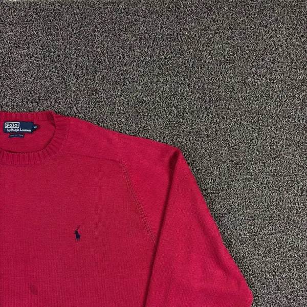 [BUNJANG] Polo Ralph Lauren Red Pony Knit Sweater / 폴로 랄프로렌 포니 레드 니트