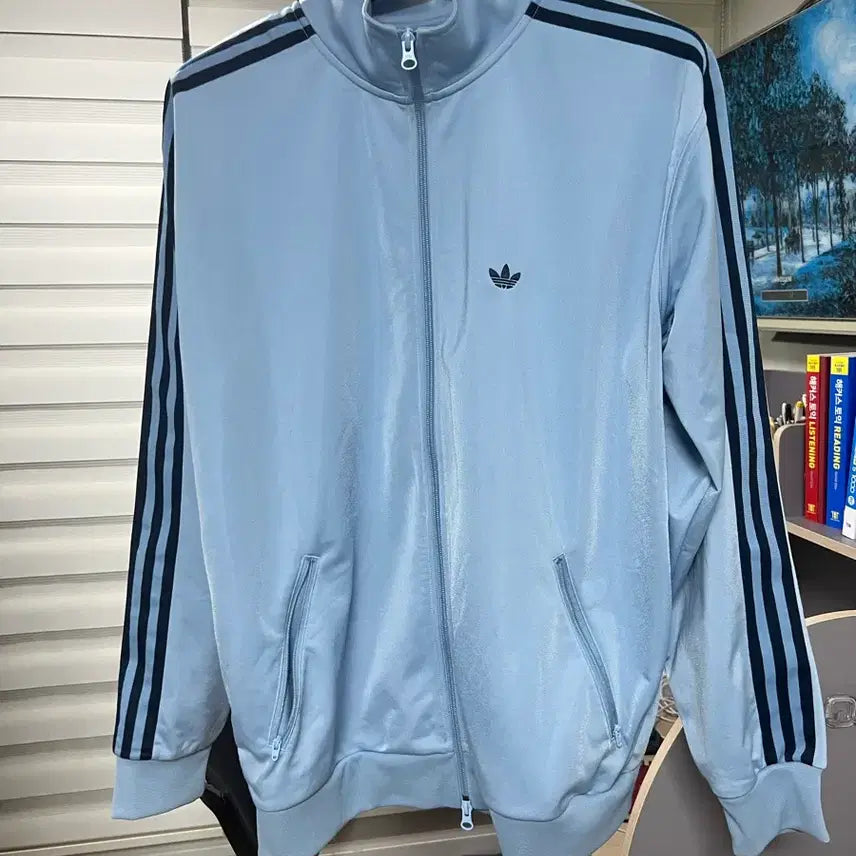 [BUNJANG] Adidas Beckenbauer Track Top Sky Blue M / 아디다스 베켄바우어 트랙탑 스카이 M
