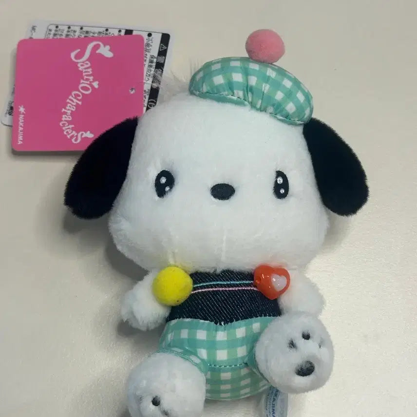 [BUNJANG] Sanrio Pochacco Gingham Denim Mascot / 포차코 깅엄 데님 마스코트