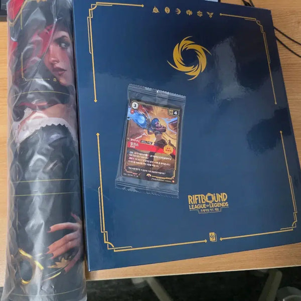 [BUNJANG] League of Legends Jinx Promo Card, Miss Fortune Playmat, and Riftbound Binder Set / 징크스 프로모카드+미스포츈 플레이매트+ 리프트바운드 바인더 판매합니다.