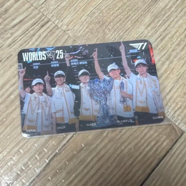 [BUNJANG] T1 Worlds Fan Festa Doran Faker Gumayusi Keria Group Photocard / 티원 월즈 단체 포카 팬페스타 msi 월즈 도란오너페이커구마유시케리아