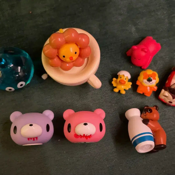 [BUNJANG] Bundle Set: Gachapon & Purchased Figurines (Bear, Raccoon, Cow, Lion, Chick) / 피규어 일괄