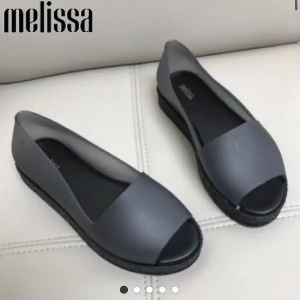 [BUNJANG] Melissa Flat Jelly Shoes 240 Charcoal / (새상품) 멜리사 플랫슈즈 젤리슈즈 240 (가격내림)