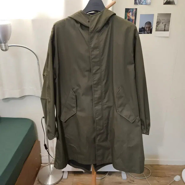 [BUNJANG] Uniqlo Blocktech Fishtail Rain Jacket Olive / 유니클로 피쉬테일 블록테크 레인쟈켓