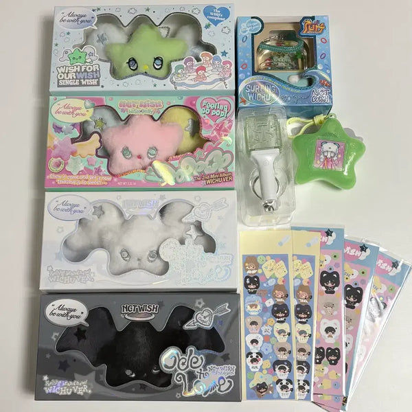 [BUNJANG] NCT WISH WISHCHUU POPCHUU Eros Anteros Water Game Album Bundle Set Cheer Stick Keychain / (일괄) 엔시티위시 위츄 팝츄 에로스 안테로스 워터게임 앨범 응원봉 키링