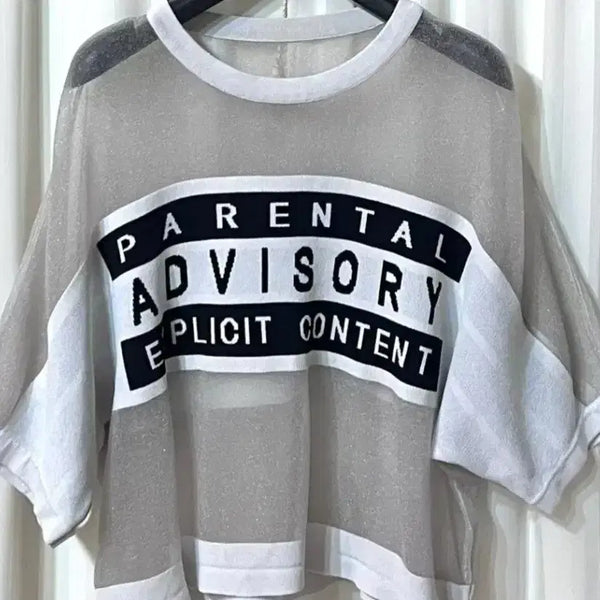 [BUNJANG] Mesh See-through Short Sleeve T-Shirt / 메쉬 시스루 반팔 티셔츠