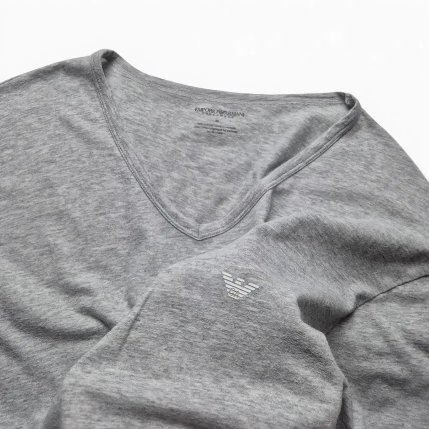 [BUNJANG] Emporio Armani V-Neck Eagle Logo T-Shirt XL / [3일간 20%할인] [XL] 엠포리오 아르마니 V넥 티셔츠