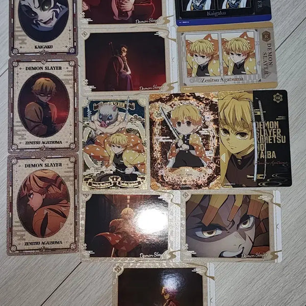 [BUNJANG] Demon Slayer Zenitsu & Kaigaku Card Bundle (13 Types) / 귀멸의 칼날 카유 카드 젠이츠 카이가쿠 13종 일괄