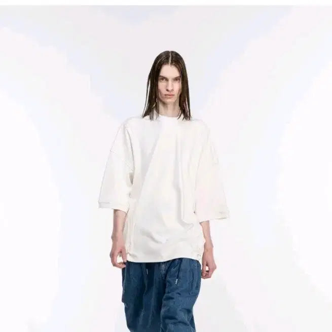 [BUNJANG] Songzio Homme 23SS Layered Perking T-Shirt / (50)송지오옴므 23ss 레이어드 퍼커링 티셔츠