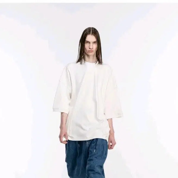 [BUNJANG] Songzio Homme 23SS Layered Perking T-Shirt / (50)송지오옴므 23ss 레이어드 퍼커링 티셔츠