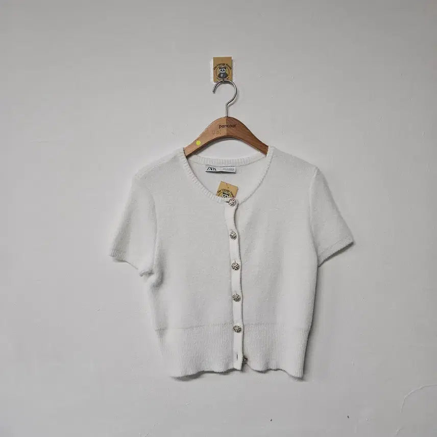 [BUNJANG] Zara White Faux Fur Cardigan / ZARA 화이트 퍼 가디건