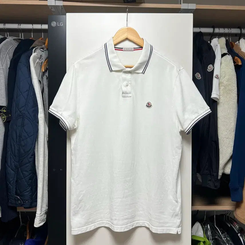 [BUNJANG] Moncler Patch Logo Polo T-Shirt / [L]몽클레르 패치 로고 pk 반팔 카라티