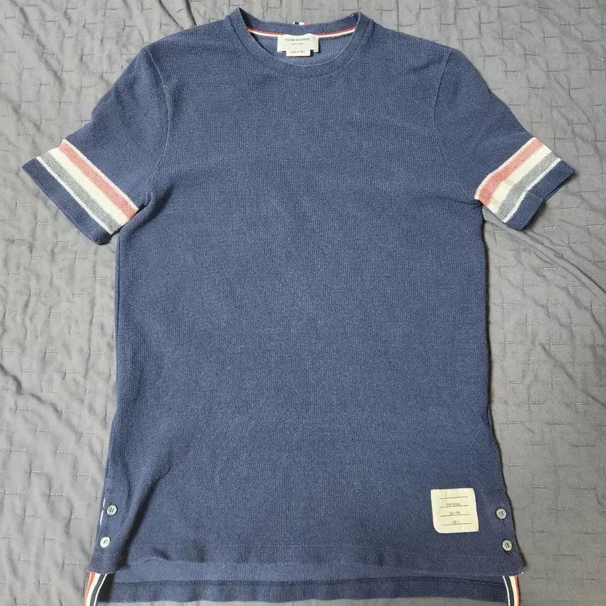 [BUNJANG] Thom Browne Textured Cotton Short Sleeve T-Shirt / 톰브라운 텍스쳐 코튼 반팔티