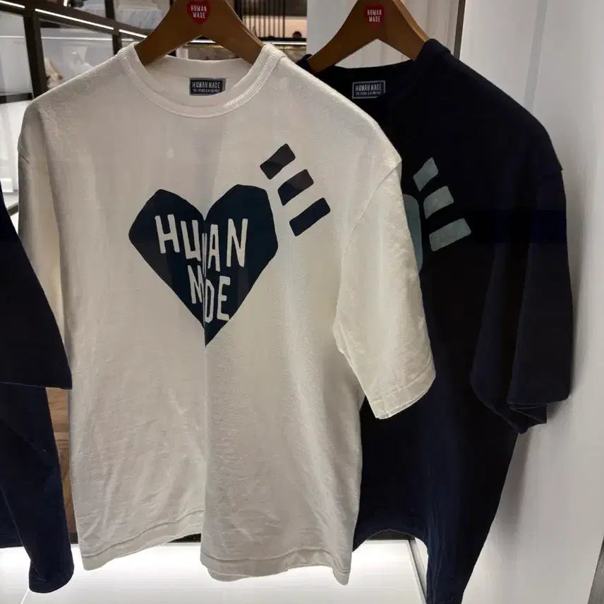 [BUNJANG] Human Made Ningen Sei Heart T-Shirt White XL / (새상품) 휴먼메이드 신상 닝겐세이 하트 티셔츠 (화이트 XL)