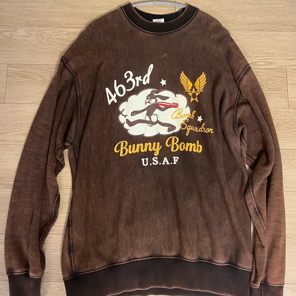 [BUNJANG] Outstanding Bunny Bomb USAF Sweatshirt Size S / 아웃스탠딩 맨투맨 s