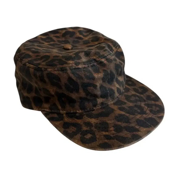 [BUNJANG] Vintage Leopard Print Baseball Cap / 빈티지 레오파드 필박스 캡