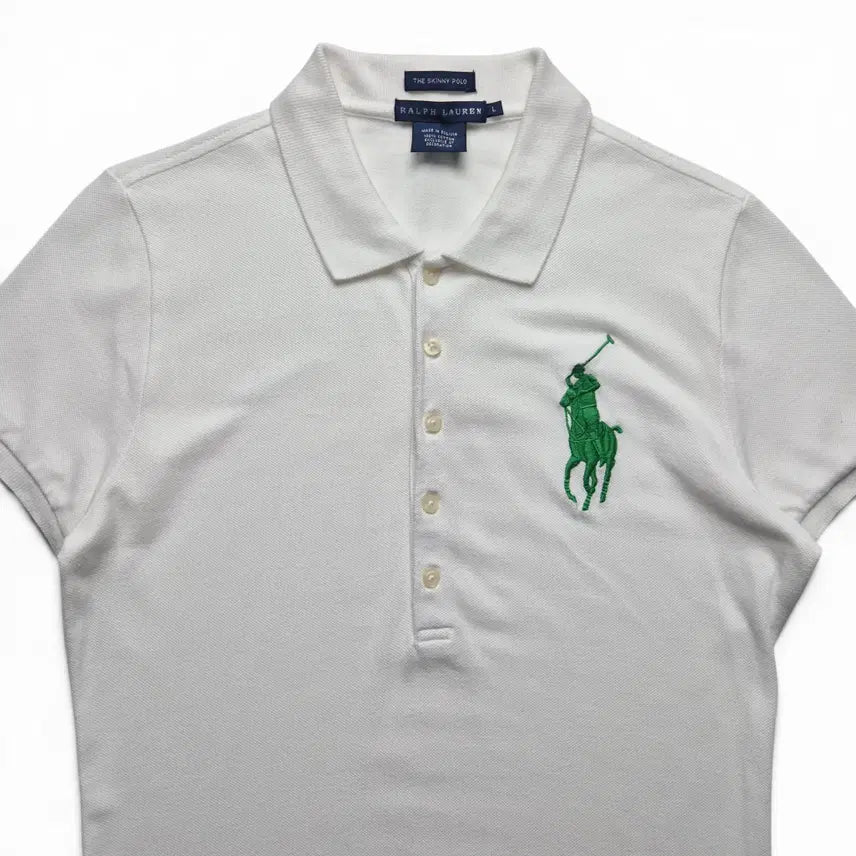 [BUNJANG] Polo Ralph Lauren Big Pony Slim Fit PK Collar T-shirt White / [3일간 20%할인] [L] 폴로 랄프로렌 빅포니 슬림핏 PK 카라티 화이트