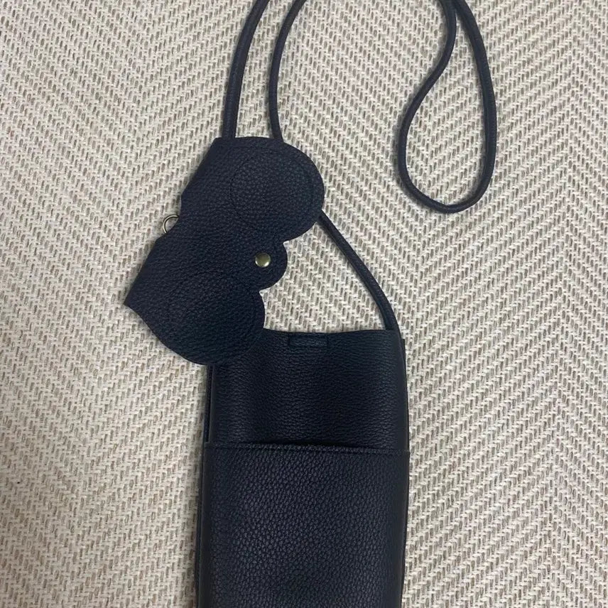 [BUNJANG] Mini Shoulder Bag and Sunglass Case Set - Black / 미니 숄더백 선글라스케이스 세트 블랙
