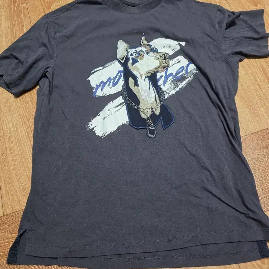 [BUNJANG] System Homme Doberman Print Short Sleeve T-Shirt / 시스템옴므 도베르만 프린팅 반팔 티셔츠