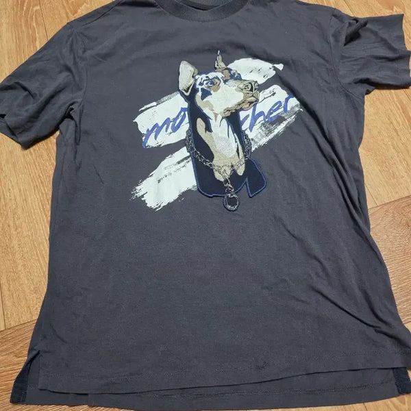 [BUNJANG] System Homme Doberman Print Short Sleeve T-Shirt / 시스템옴므 도베르만 프린팅 반팔 티셔츠