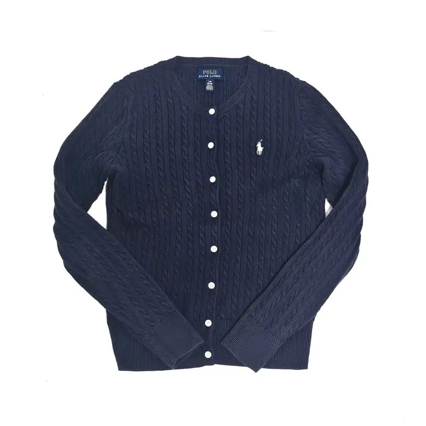 [BUNJANG] Polo Ralph Lauren Cable Knit Cardigan Navy L / (무료배송) 폴로 랄프로렌 케이블 니트 가디건 L 네이비