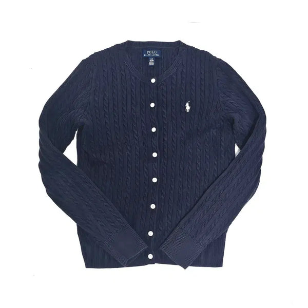 [BUNJANG] Polo Ralph Lauren Cable Knit Cardigan Navy L / (무료배송) 폴로 랄프로렌 케이블 니트 가디건 L 네이비