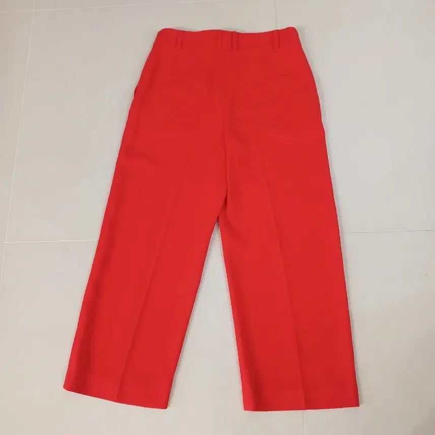 [BUNJANG] Second Floor Red Wide Pintuck Slacks / 세컨플로어 레드 와이드 슬랙스 여성