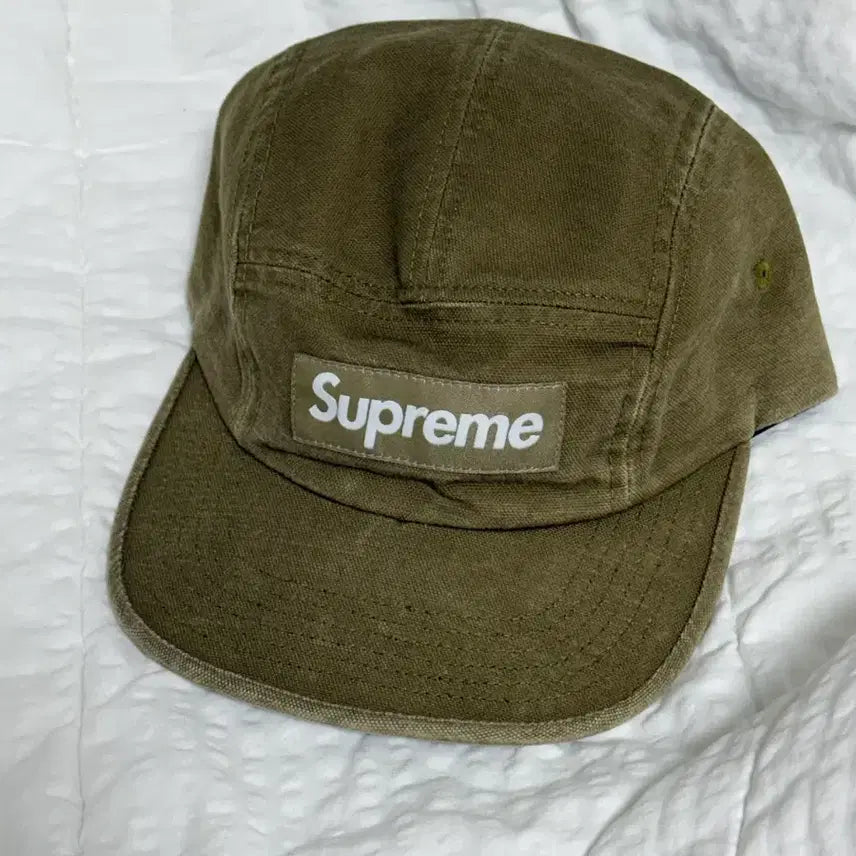 [BUNJANG] Supreme Washed Chino Twill Camp Cap Khaki / 희귀 새상품 26ss 슈프림 워시드 캠프캡 카키