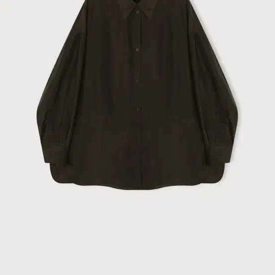 [BUNJANG] Ethos Shear Sleeve Shirt Brown / 새)에토스 시어 슬리브 셔츠 브라운