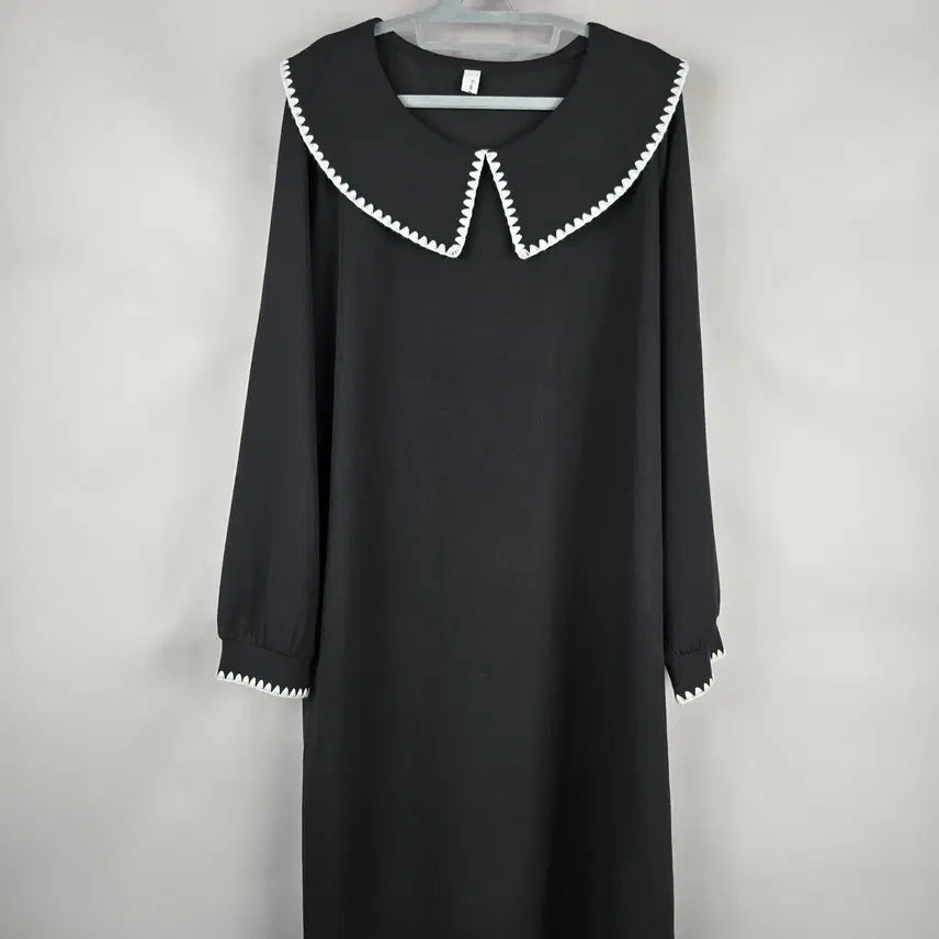 [BUNJANG] Romistory Sailor Collar Long Dress Black R2 / [무료배송]로미스토리 R2(99-100) 세일러카라 스판 롱 원피스 블랙