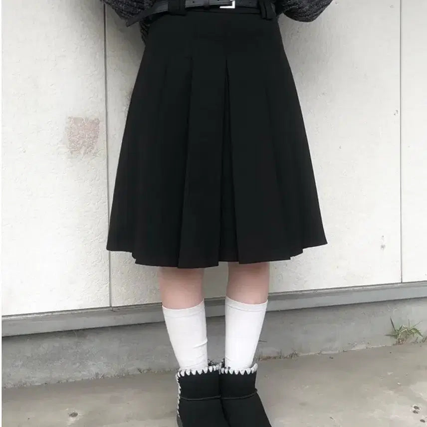 [BUNJANG] Any One More Knotted Midi Pleated Skirt / 애니원모어 노티드 미디 플리츠 스커트