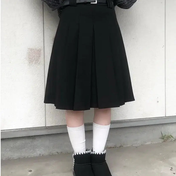 [BUNJANG] Any One More Knotted Midi Pleated Skirt / 애니원모어 노티드 미디 플리츠 스커트