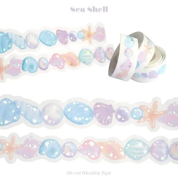[BUNJANG] Stickers Die-cut Washi Tape Sea Shell / 스티커스 다이컷 마테띵 sea shell 바다조개