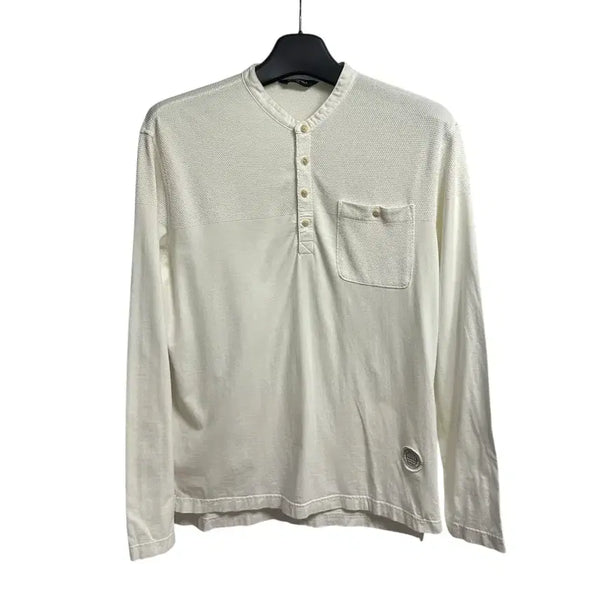 [BUNJANG] Beanpole Henry Neck Long Sleeve T-Shirt Ivory Size 105 / 빈폴 헨리넥 긴팔티셔츠 아이보리 105size