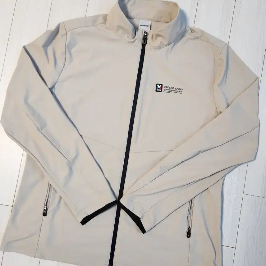 [BUNJANG] M Limited Beige Spandex Training Zip-Up Jersey XXL / 새상품급) 엠리밋 베이지 스판 트레이닝 집업 저지 사이즈110 xxl
