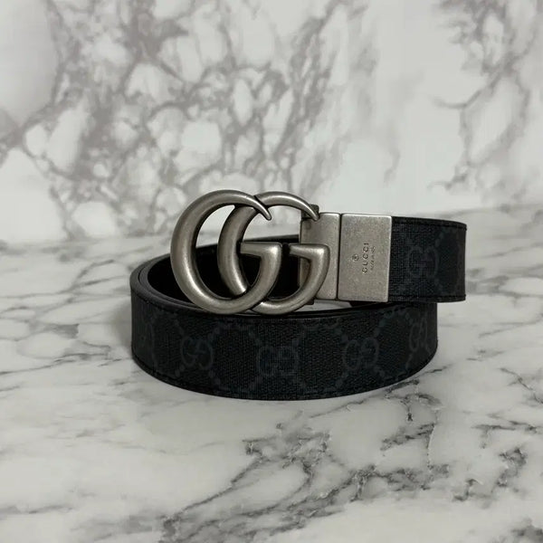 [BUNJANG] Gucci Marmont Silver Buckle Belt / [80.32] 구찌 마몬트 은장 벨트