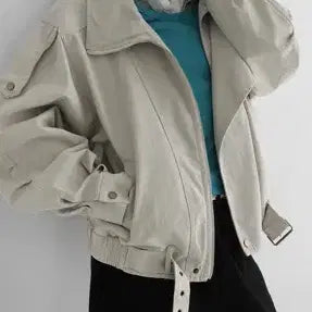 [BUNJANG] Manic Kelos Oversized Belted Jacket / 매니크 켈로스 오버핏 벨트 포인트 야상 자켓 아이보리