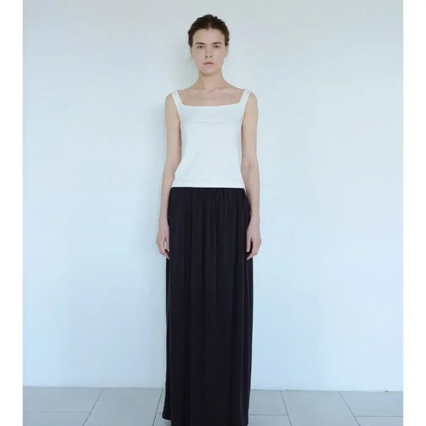 [BUNJANG] TEXTROOM Cloud Shirring Skirt (Charcoal) / TEXTROOM 택스트룸 Cloud Shirring skirt (차콜)