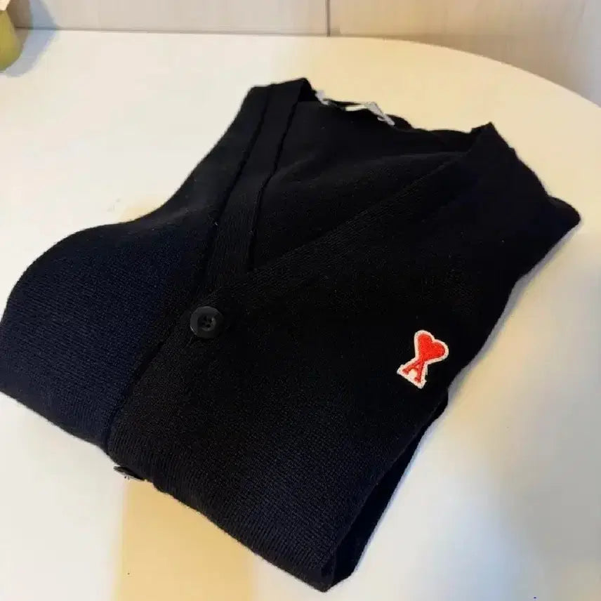 [BUNJANG] AMI Paris Black Cardigan / 아미 가디건