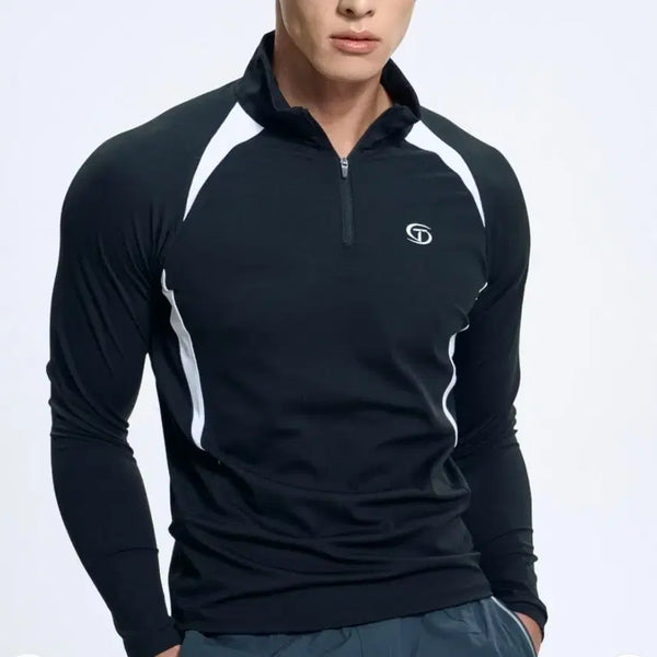 [BUNJANG] Torrance 1/4 Zip Long Sleeve T-Shirt Black XL / 토런스 반집업 긴팔 티셔츠 XL