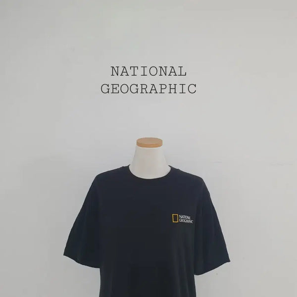 [BUNJANG] National Geographic Black Functional Short-Sleeve T-Shirt / 세일)No.26071208 내셔널지오그래픽 반팔티 검정 기능성티