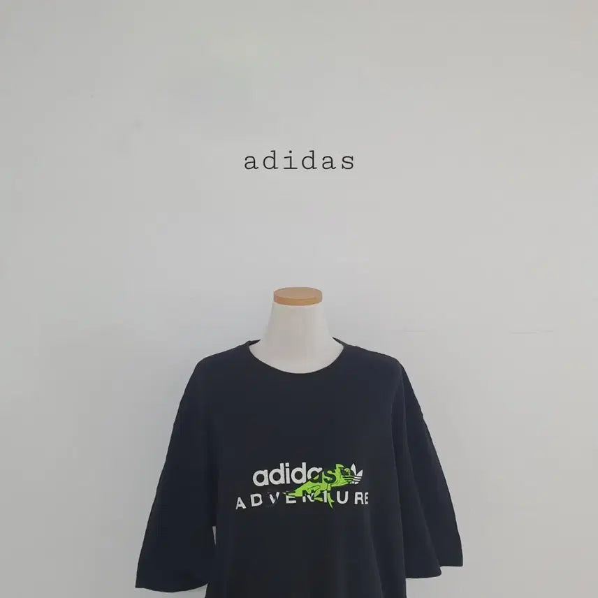 [BUNJANG] Adidas Adventure Big Logo Short Sleeve T-shirt Black XL / 세일)No.26071210 아디다스 어드벤처 반팔 티셔츠 블랙