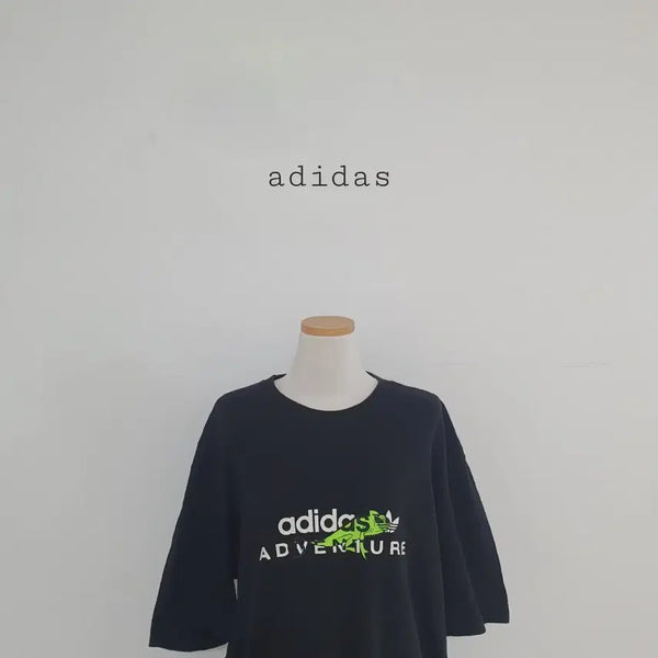 [BUNJANG] Adidas Adventure Big Logo Short Sleeve T-shirt Black XL / 세일)No.26071210 아디다스 어드벤처 반팔 티셔츠 블랙