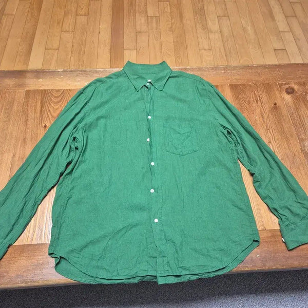 [BUNJANG] EYEWEAR 25ss Linen Poika Shirt Green / [2] 이얼즈어고 25ss 린넨 포이카 셔츠 그린