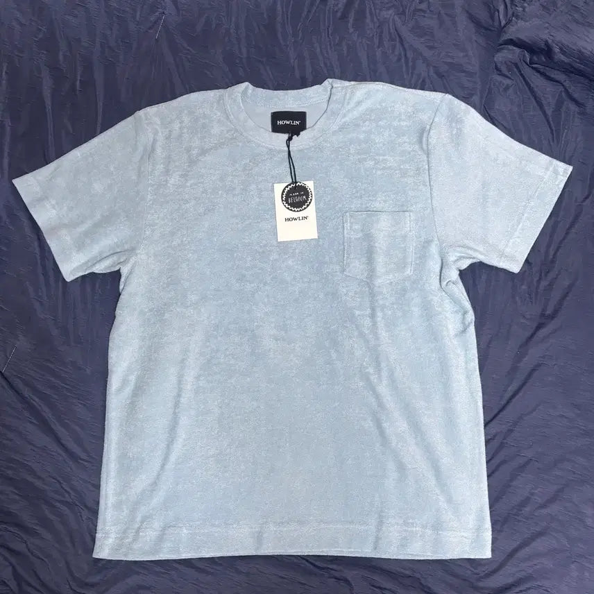 [BUNJANG] Howlin Fons Terry Short Sleeve T-Shirt - Sky Blue (Size M) / [새상품/M] 하울린 howlin Fons 테리 반팔 티셔츠