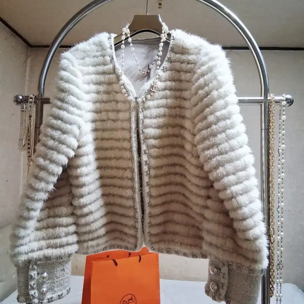 [BUNJANG] 100% Mink Beige Jacket / 100%밍크  베이지 쟈켓