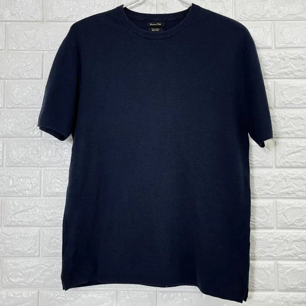[BUNJANG] Massimo Dutti Navy Short Sleeve Knit L / 마시모두띠 네이비 반팔 니트 L