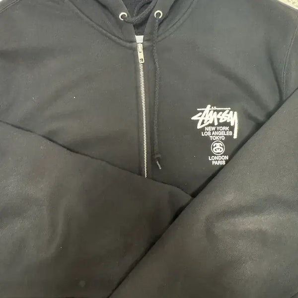 [BUNJANG] Stussy World Tour Hoodie Zip-up L / 스투시 월드투어 후드집업 L 정품
